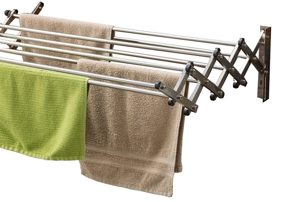 Wall mounted drying rack - eco friendly laundry