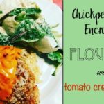 Chickpea Crumb Encrusted Flounder with Tomato Cream Sauce