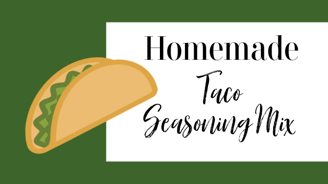 Taco Seasoning graphic with taco