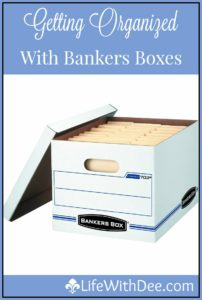 Getting Organized With Bankers Boxes