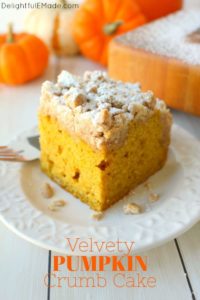Velvety Pumpkin Crumb Cake