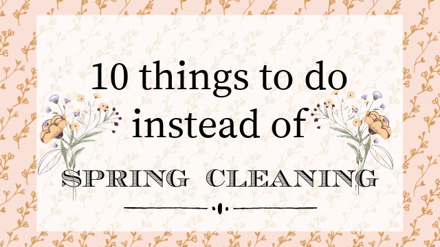 image floral background text overlay spring cleaning