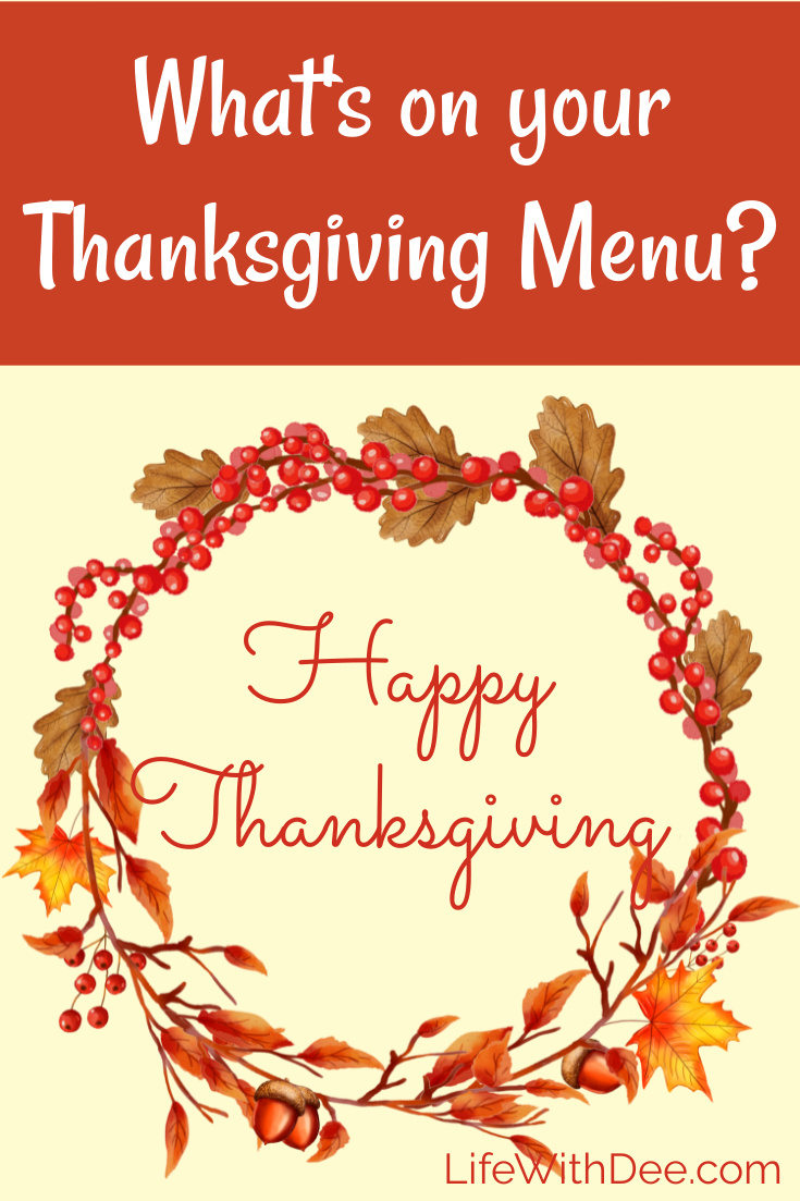 Thanksgiving menu graphic