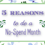 5 Reasons to do a No-Spend Month
