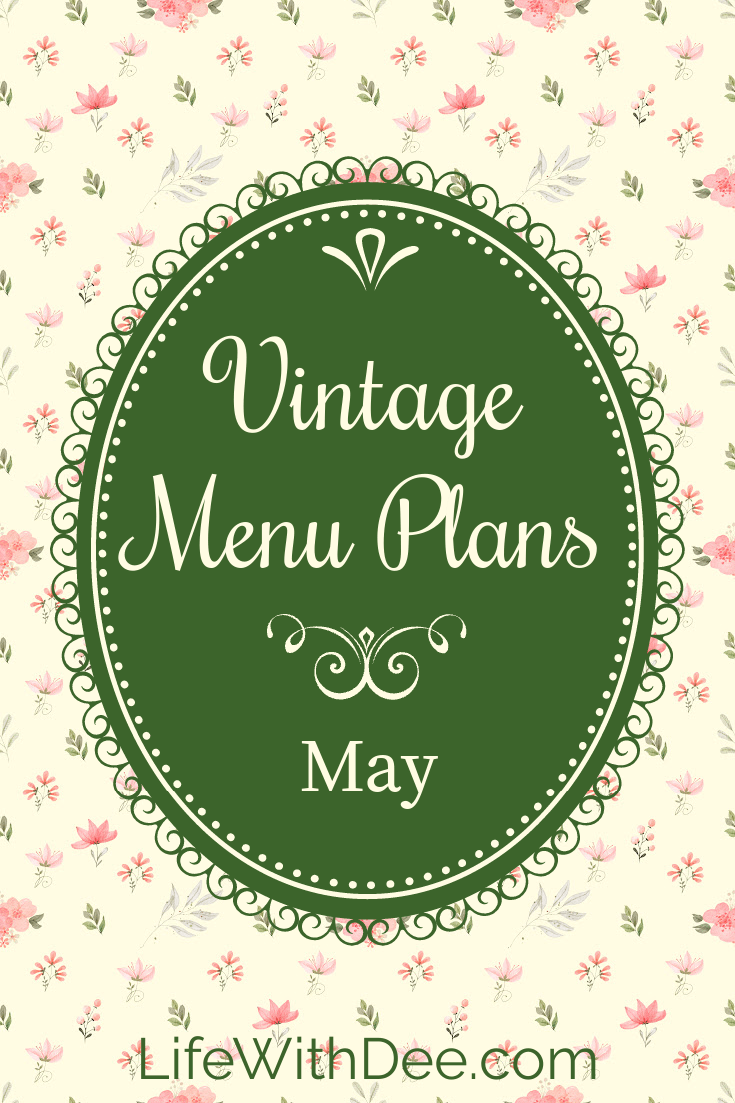 Vintage Menu Plans ~ May graphic